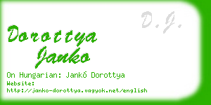 dorottya janko business card
